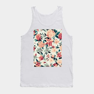 Floral Pattern Polygon style: Abstract Polygonal Botanics Tank Top